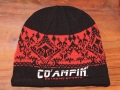 beanie blk red nordic